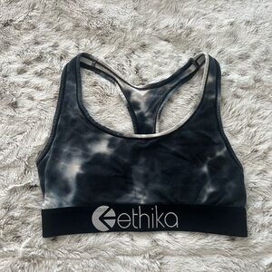 Ethika Women's Black and White Sports Bra